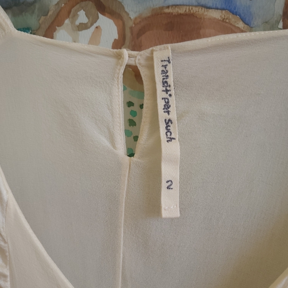 Silk Cream Chemise Dress with Lightweight Fabric under - Picture 11 of 12